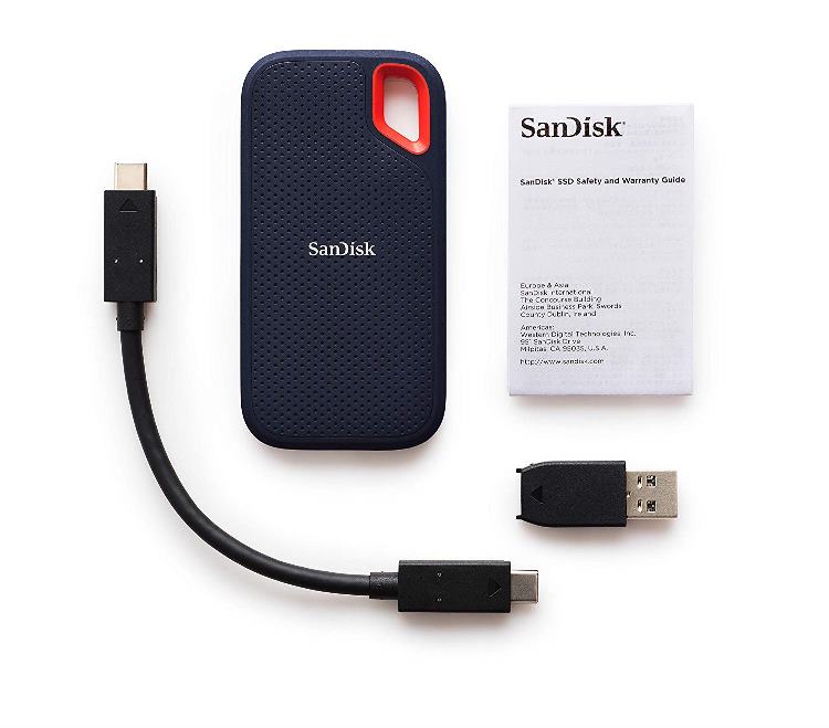 Внешний SSD SanDisk Extreme Portable V2 1 TB черный SDSSDE61-1T00-G30